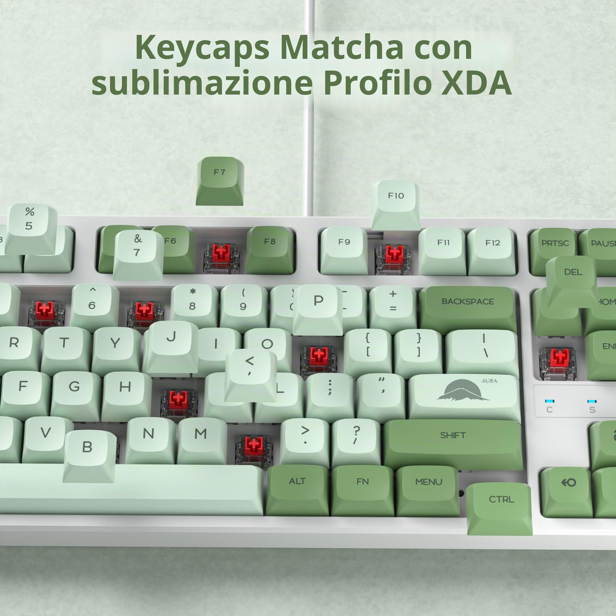 Tastiera Gaming 75% Tenkeyless- Tastiera Meccanica Compatta 80% TKL RGB Senza Tastierino Numerico - Illuminazione RGB - Layout Qwerty Americano