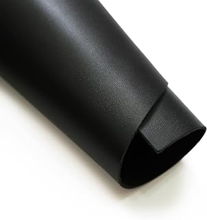 Soletec Black Full Grain Cowhide Leather 1.5-1.7mm Thick Squares Pre-Cut Leather Sheet for Crafts (7