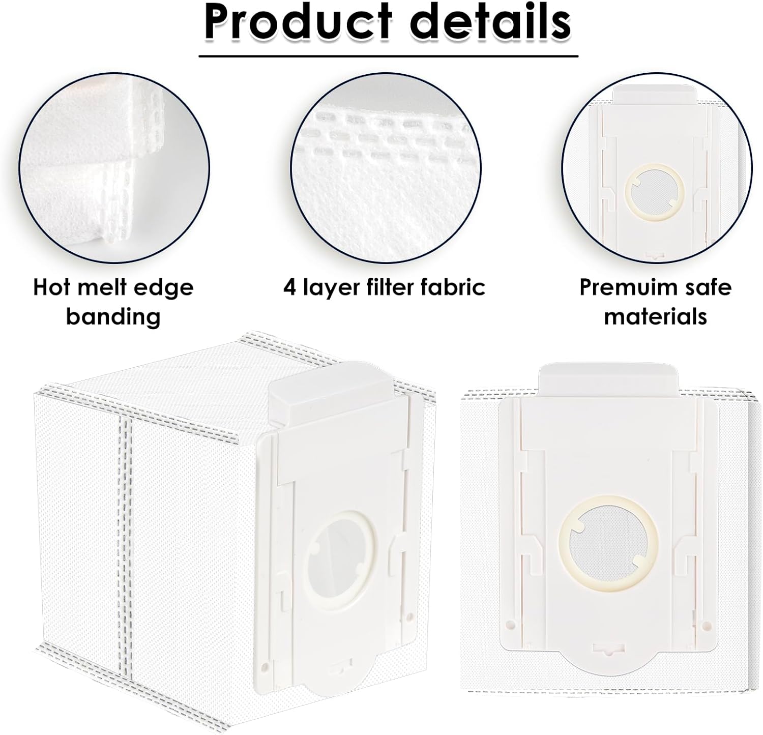 15 Pack VCA-ADB90 Replacement Dust Bags Compatible With Samsung Vca-SAE/903-904/AA Jet70+ 75+ Jet90 Series Cordless Stick Vacuum Cleaner, Automatic Dust Collection Bag(NOT for Bespoke/Jet Bot)