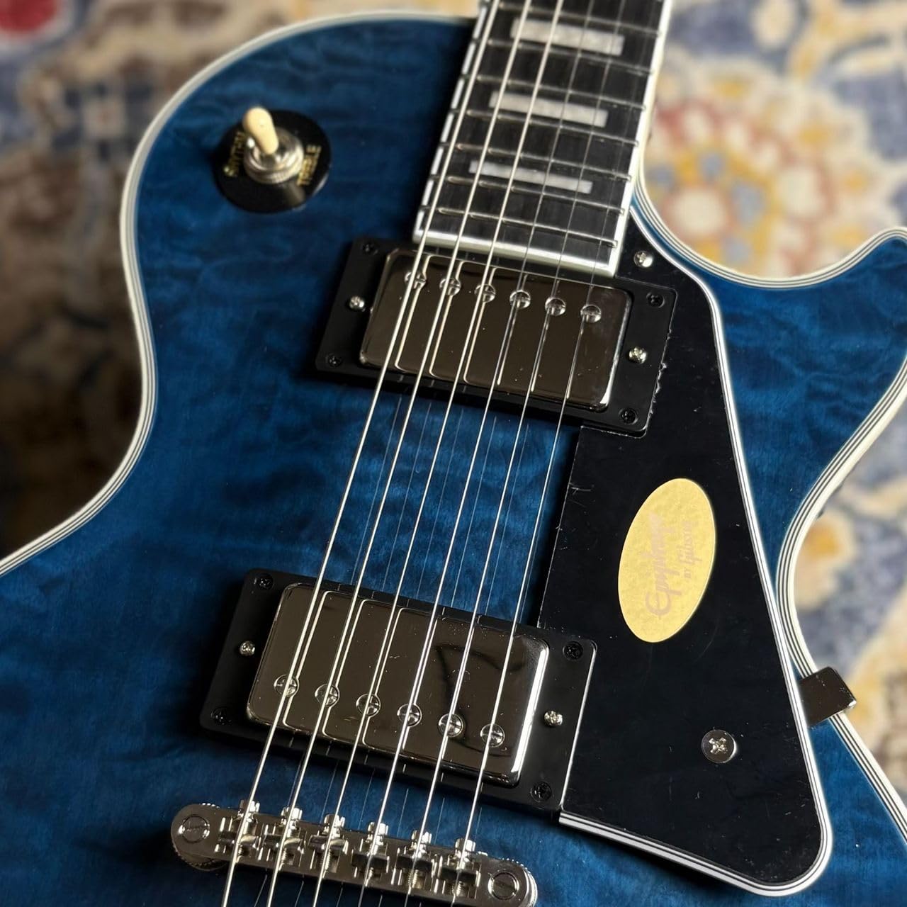 Amazon | Epiphone Les Paul Custom Quilt Viper Blue (バイパーブルー