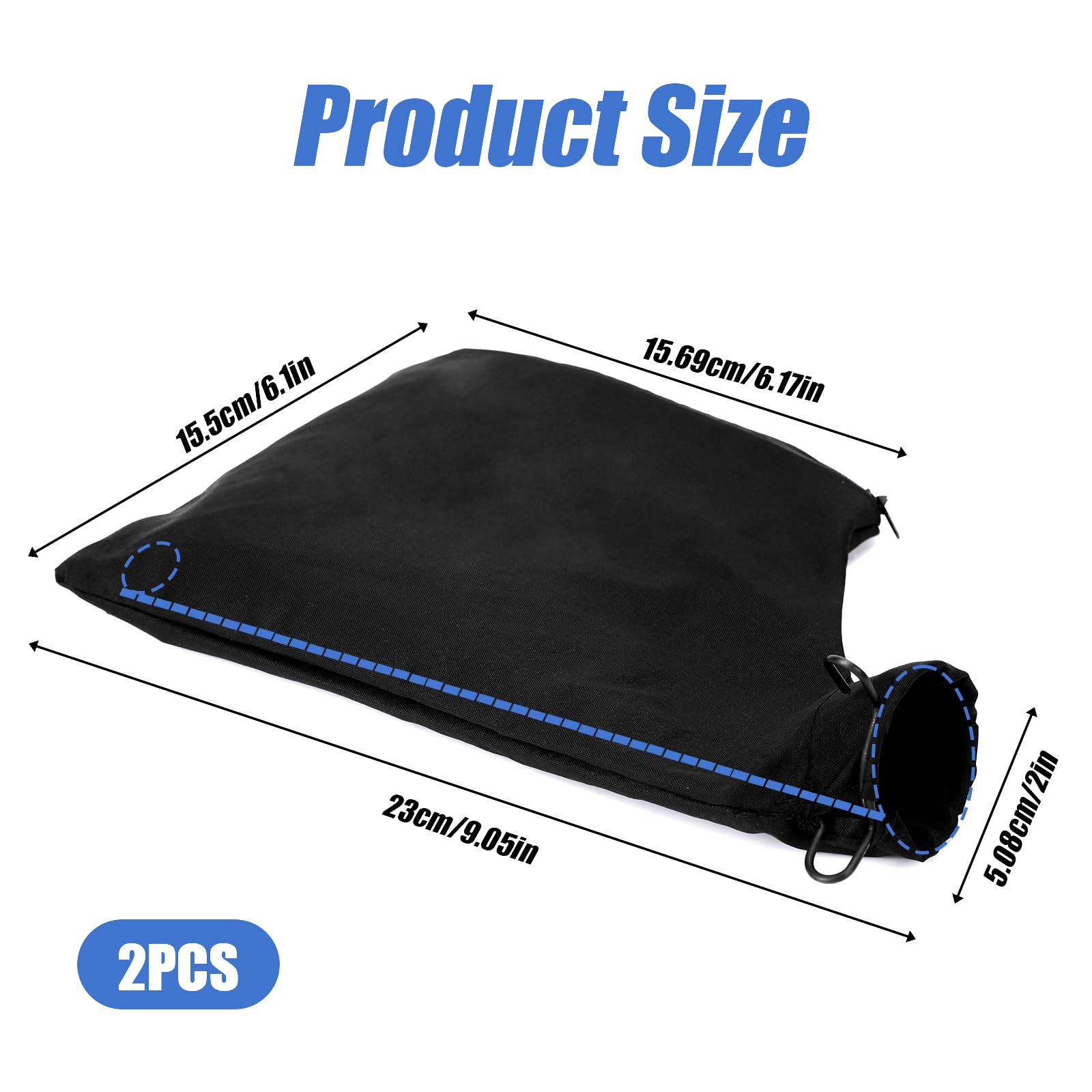 Black Dust Bags for Miter Saw - Easy Installation -2