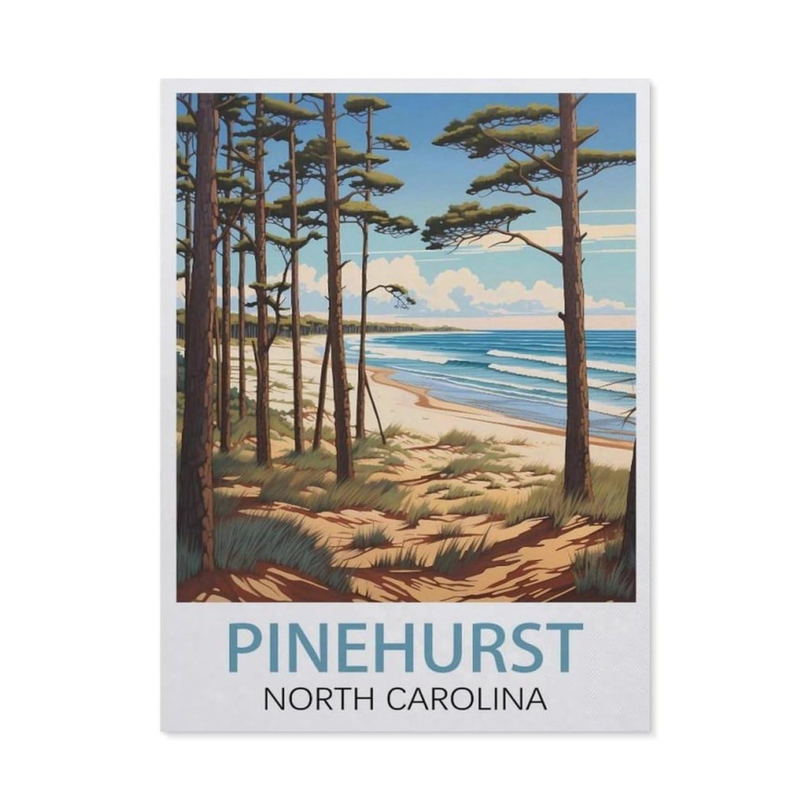 Metal Sign Tin Sign，Pinehurst North Carolina(30x40cm）