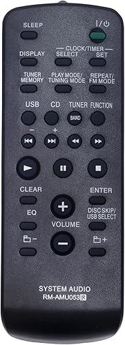 RM-AMU053 Reemplazo remoto compatible con Sony Mini HiFi Component System MHC-GTR555 MHC-GTR888 MHC-GTR77 MHC-GTR88 MHC-GTR33 MHC-GTR55 MHC-GTR7