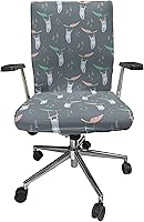 Vista 68 de Ambesonne Funda para silla de oficina en acuarela, selvas exóticas de Hawái, inspiradas en hojas verdes frescas y plantas tropicales, funda