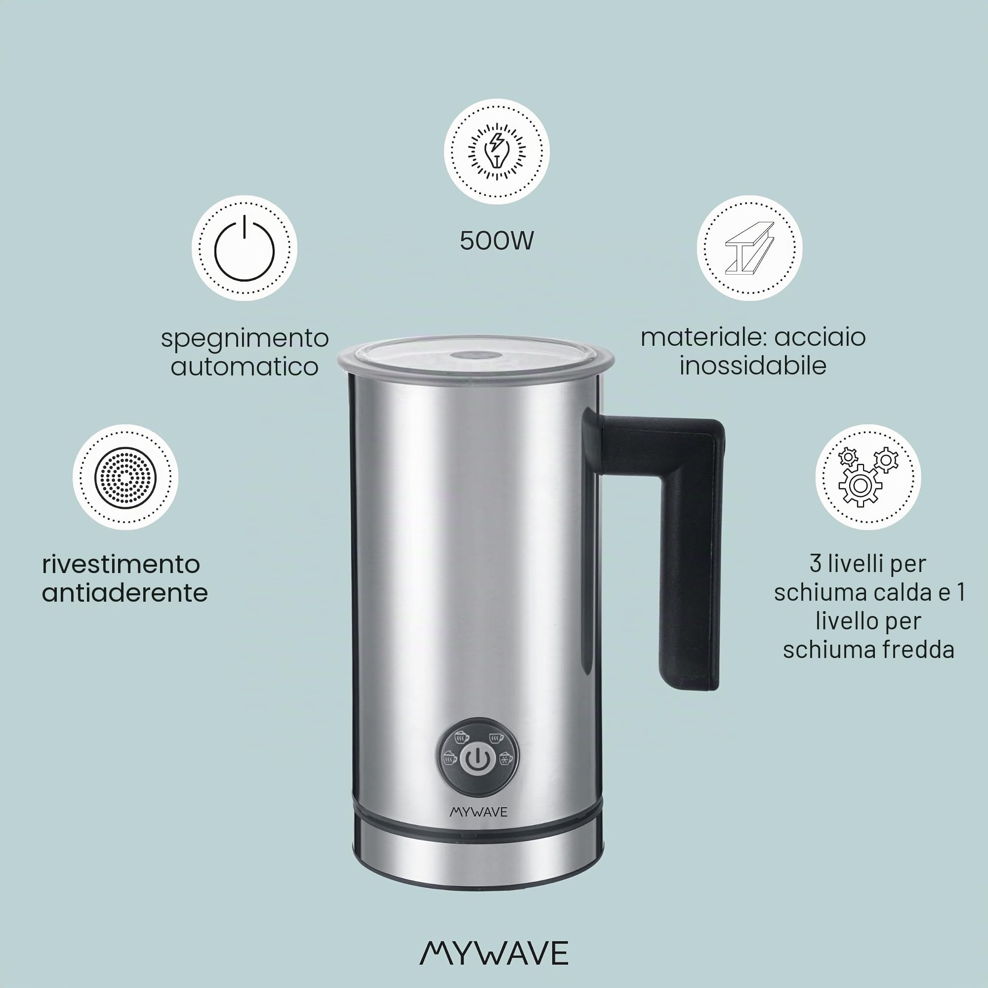 MY WAVE MWESP-500 Montalatte, Stainless Steel