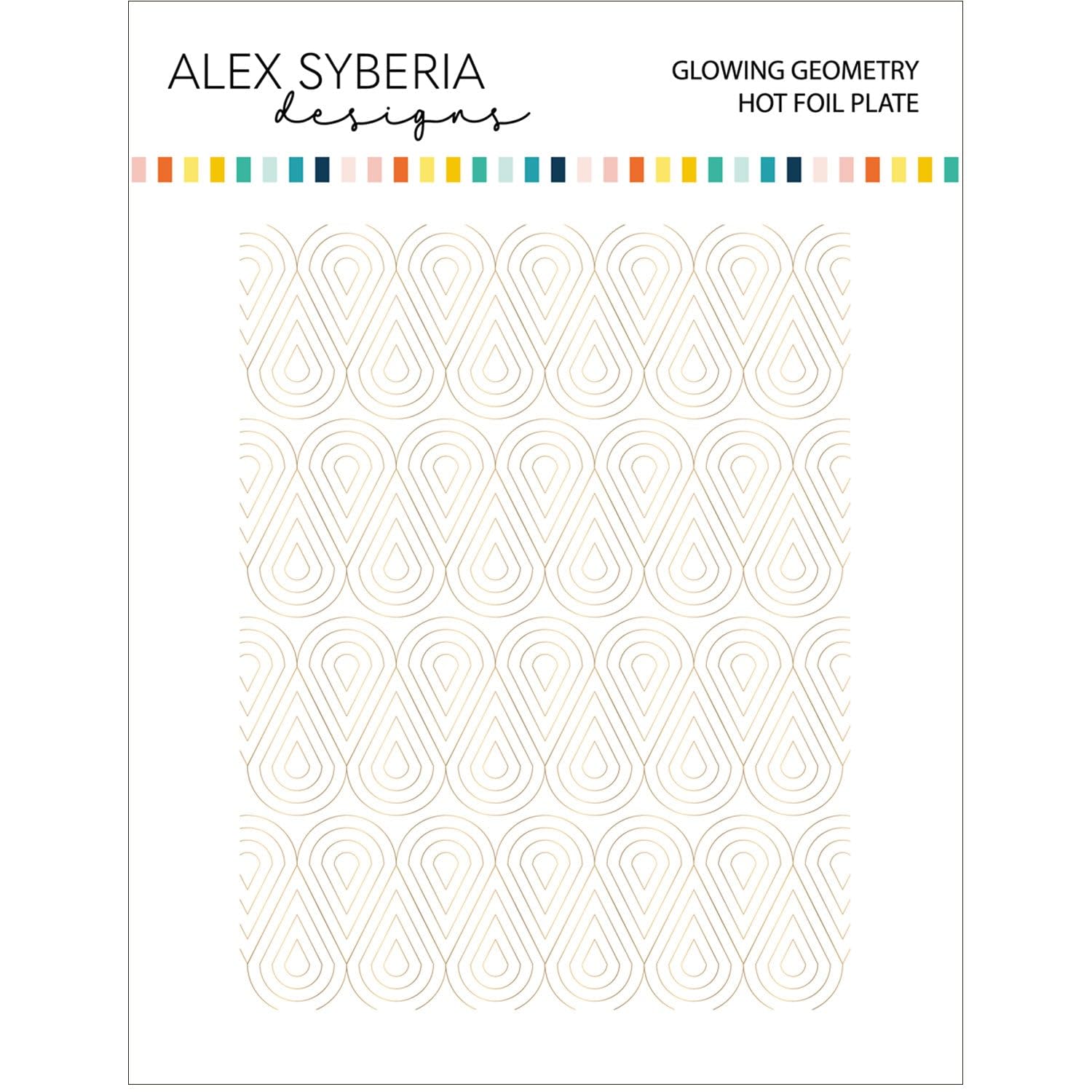 Alex Syberia Designs White Glowing Geometry Hot Foil Plate