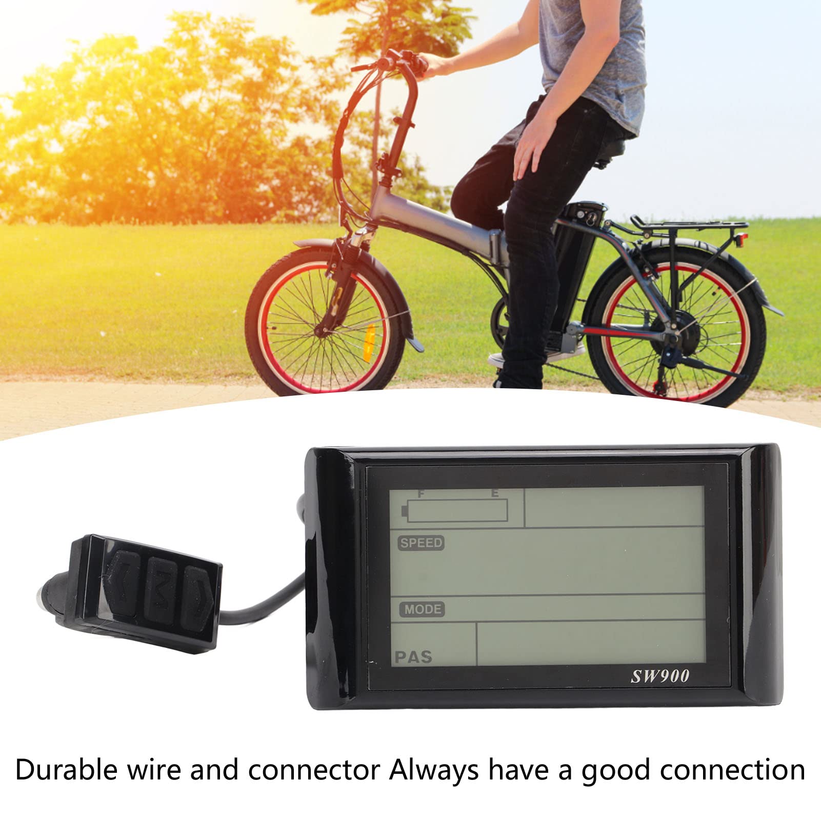 Pannello per Bici elettrica, Pannello LCD per Bici elettrica SW900 Accessori di Ricambio per Scooter Elettrico a 5 Pin Impermeabili