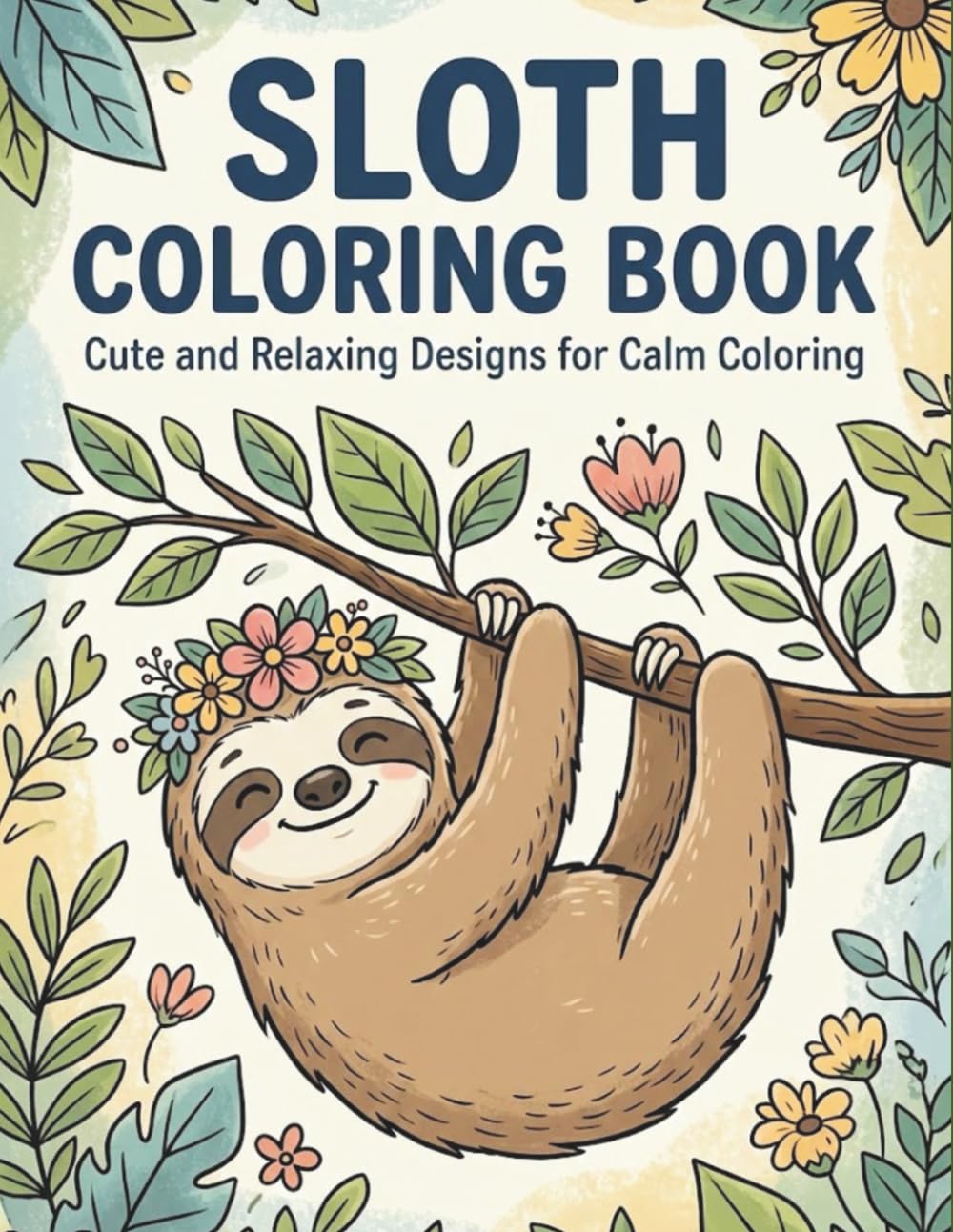 Sloth Coloring Book: Cute and Relaxing Sloth Designs for Stress Relief, Creativity, and Calm Coloring for All Ages