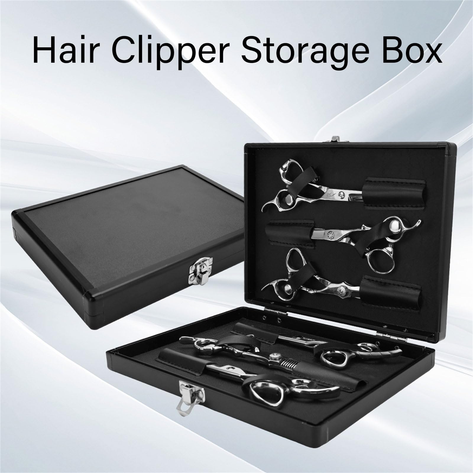 Hair Scissors Storage Box PU Leather Scissors Cases Hair Salon Supplies Practical Hairdressing Scissors Storage Box