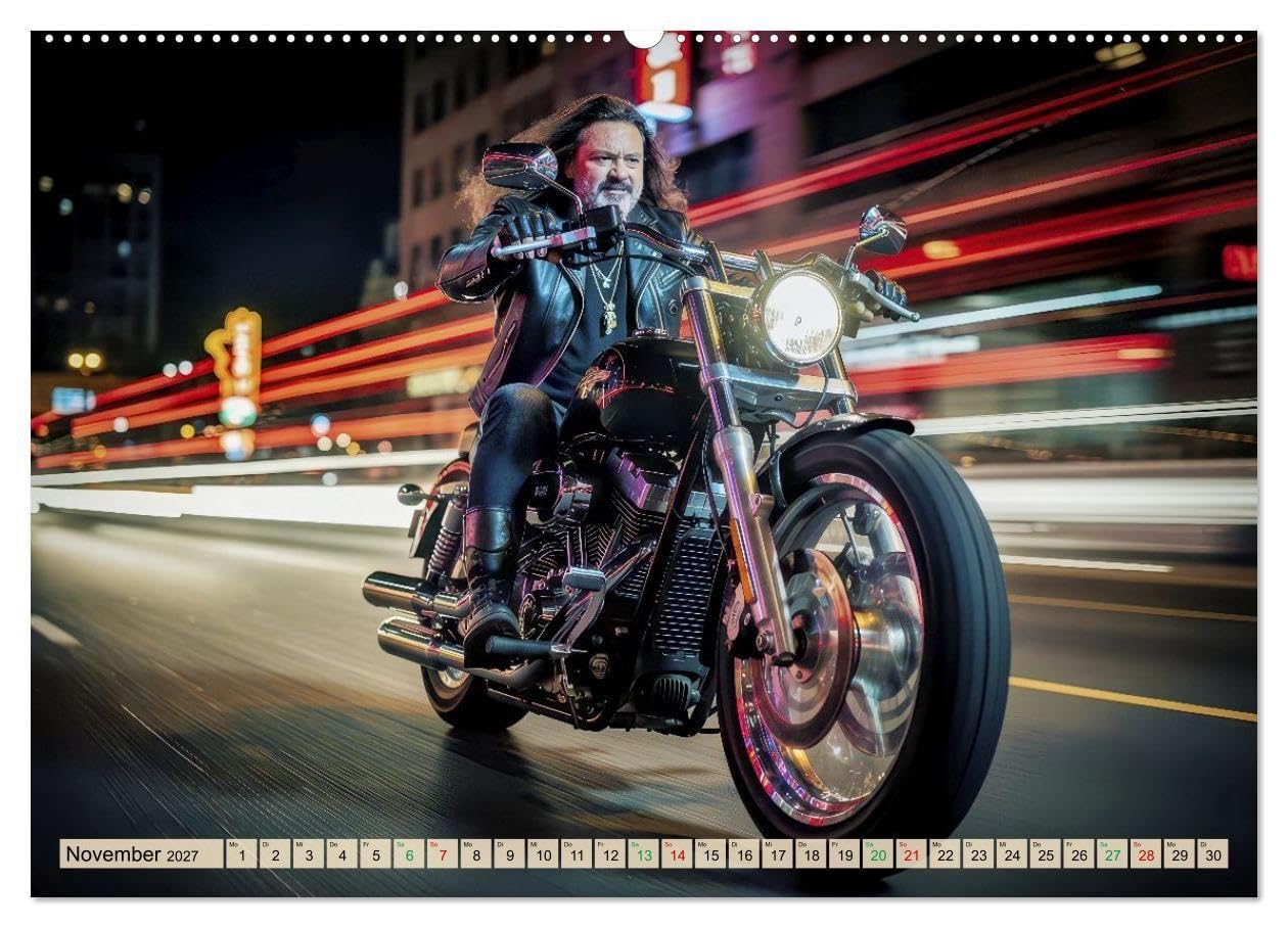 Rockerglück (hochwertiger Premium Wandkalender 2027 DIN A2 quer), Kunstdruck in Hochglanz: Zwischen Asphalt und Horizont entsteht ein Glück, das nicht erklärt werden muss. (CALVENDO Menschen)
