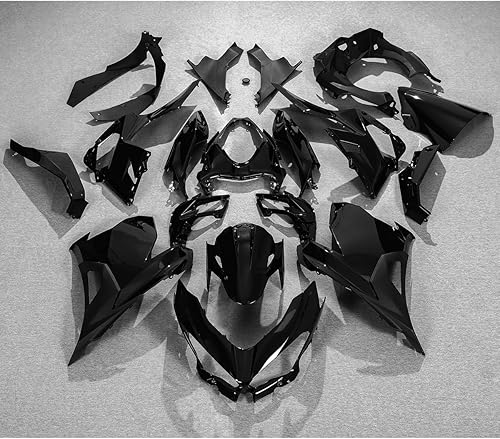 Miniatura 2 de ZXMOTO Kit de carenado negro brillante apto para carrocería de inyección de plástico ABS Kawasaki Ninja 400 EX400 2020 2021 2022 2023