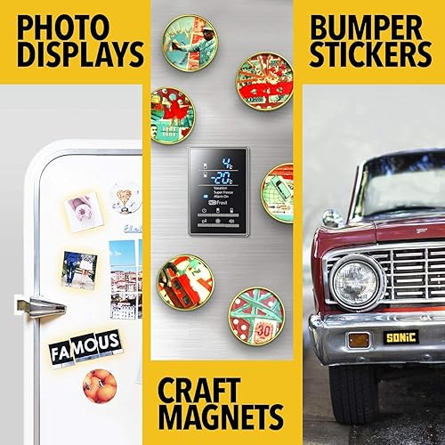 Miniatura 8 de Cinta magnética flexible, 2 unidades, tira magnética con fuerte autoadhesivo, rollo magnético para manualidades y proyectos de bricolaje, imanes