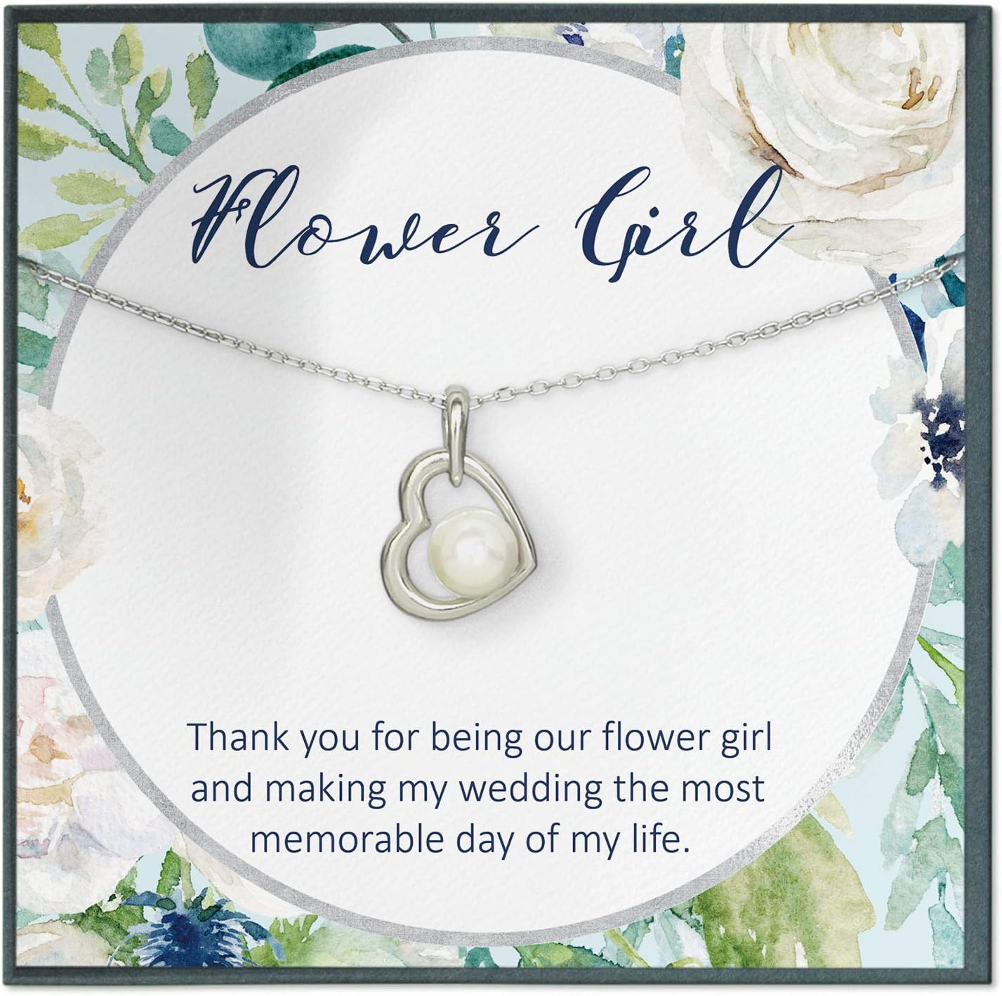 Flower Girl Appreciation Gifts Necklace, Thank You for Being My Flower Girl, Flower Girl Necklace, Flower Girl Wedding Gifts