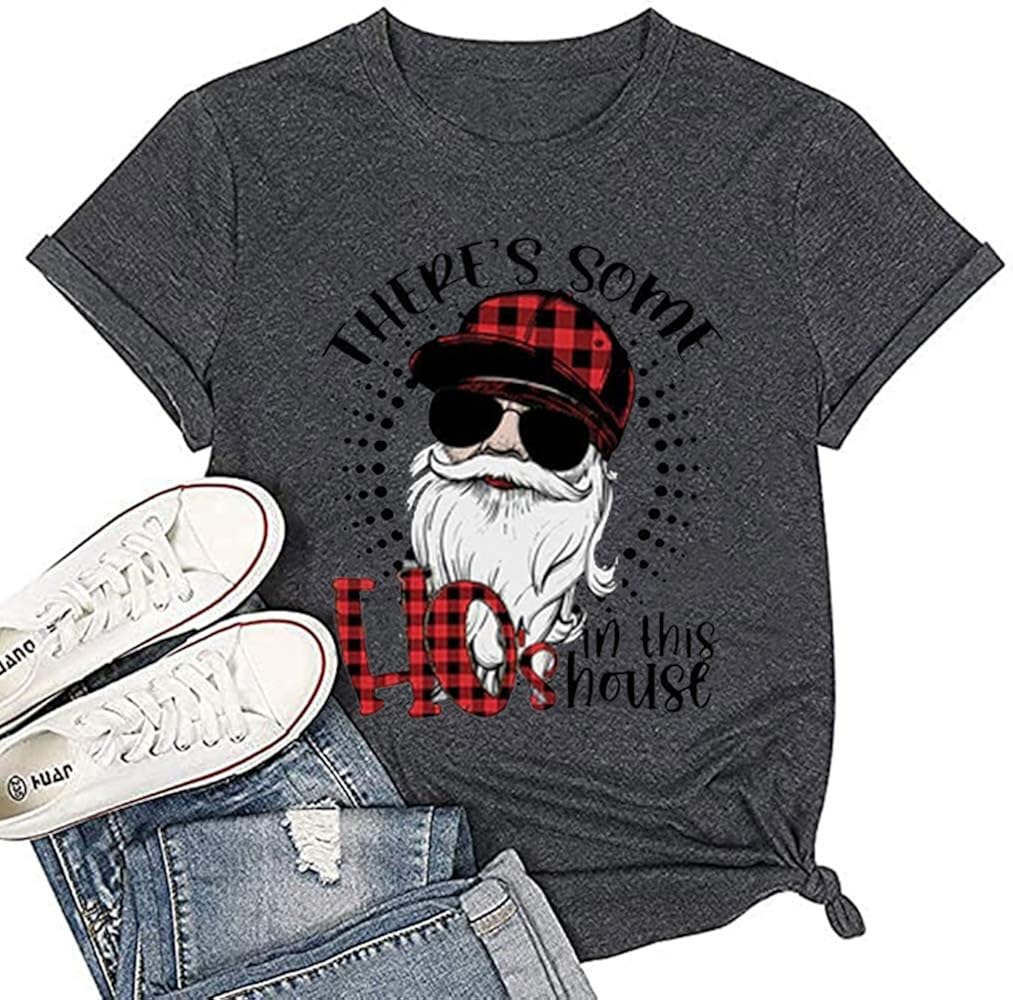 Earlymemb Women Reindeer Alcohol Christmas Graphic Tee Dasher Dancer Prancer Vixen Vodka Rum Tequila Whiskey Xmas T Shirt