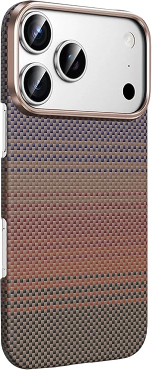 CONSTRAIN - iPhone 17 Pro Max ile uyumlu Apple Kılıf Magsafe ile uyumlu Şarj Özellikli Ultra Slim Aramid Karbon Fiber Kevlar Kapak