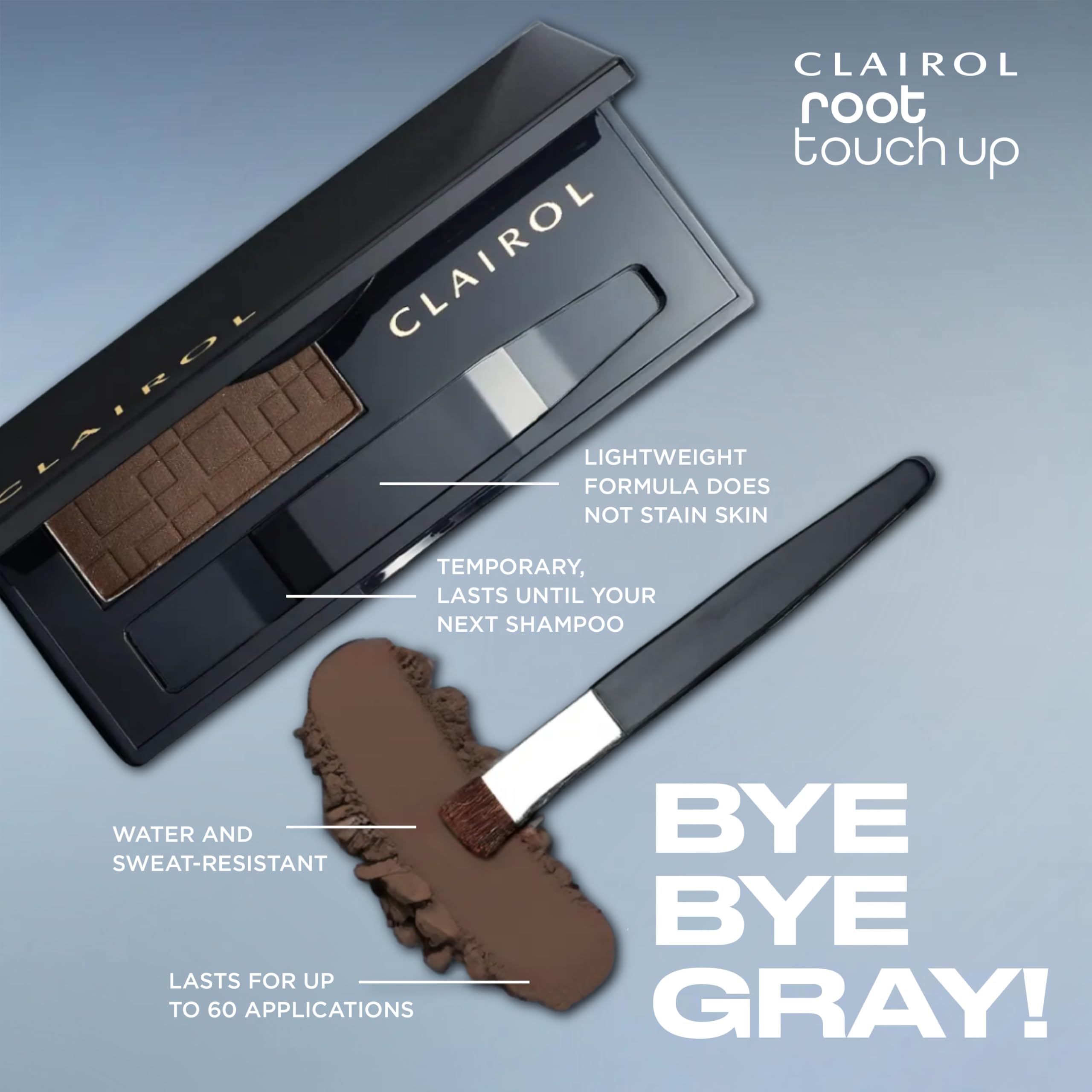 Clairol Root Touch-Up Temporäres Concealing Puder, Mittelbraun, 3 Stück