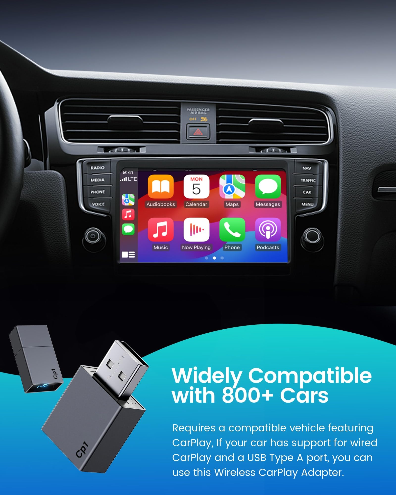 YJLUUJL wireless CarPlay adapter detail view 5
