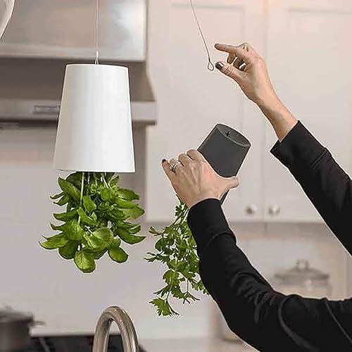 Miniatura 2 de Litetao Macetas al revés para decoración del hogar, balcón, jardín, decoración del hogar, maceta colgante reciclada, maceta de cielo invertido