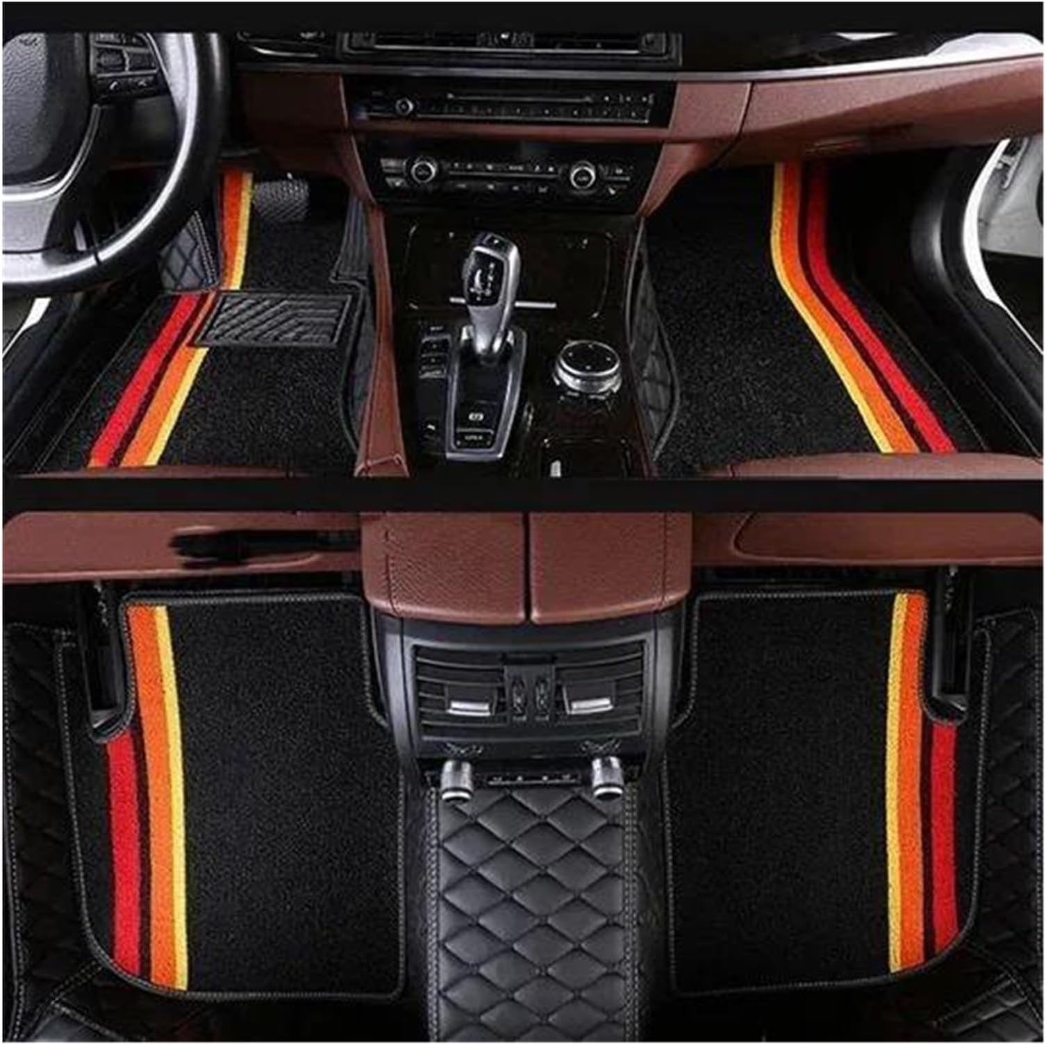Floor Mats Customized Double Layer Car Floor Mat For BMW 6 Series For E64 Convertible 2003-2010 For E63 F06 F12 F13 Details Car Mat and Carpet(Style 4)