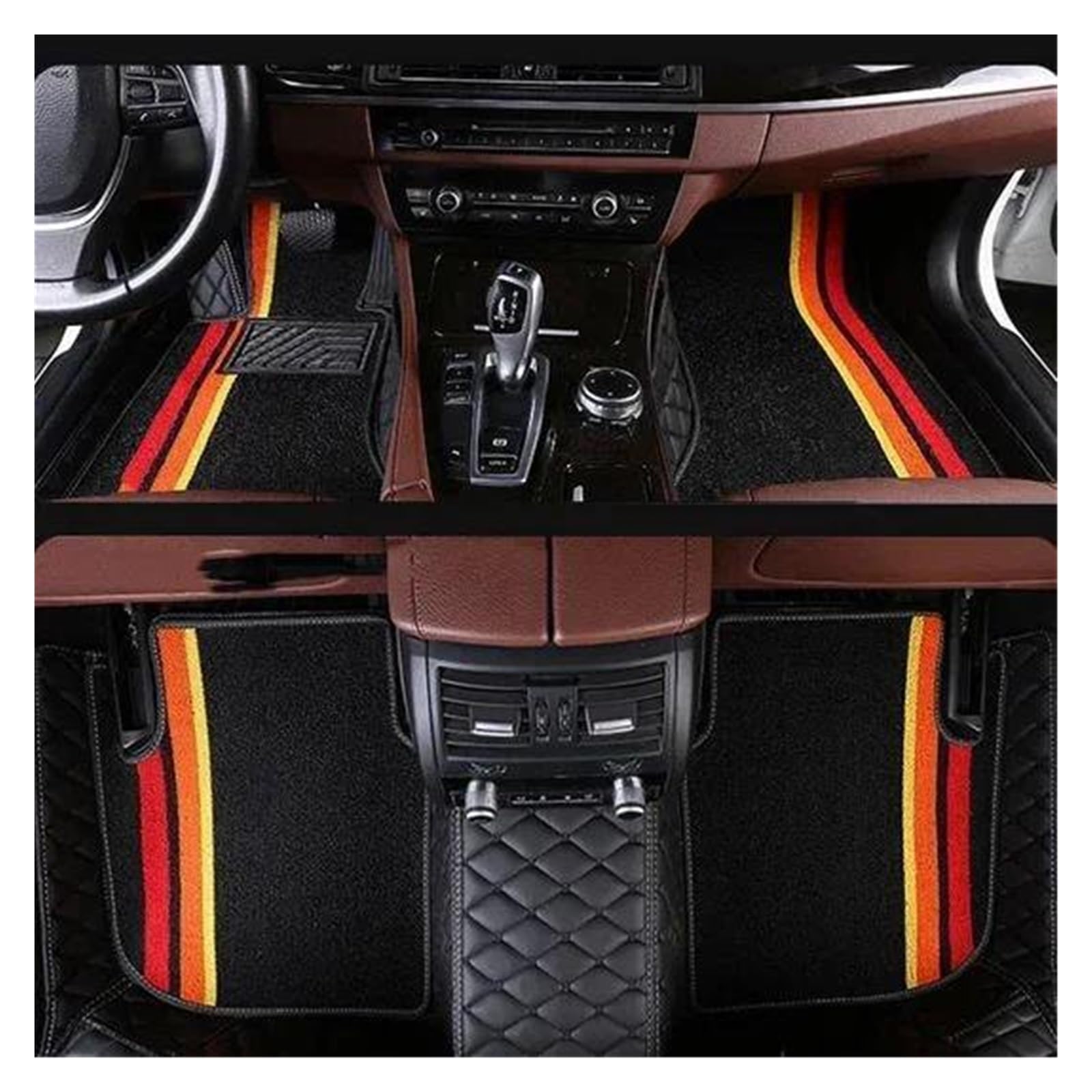 Floor Mats Customized Double Layer Car Floor Mat For BMW 6 Series For E64 Convertible 2003-2010 For E63 F06 F12 F13 Details Car Mat and Carpet(Style 4)