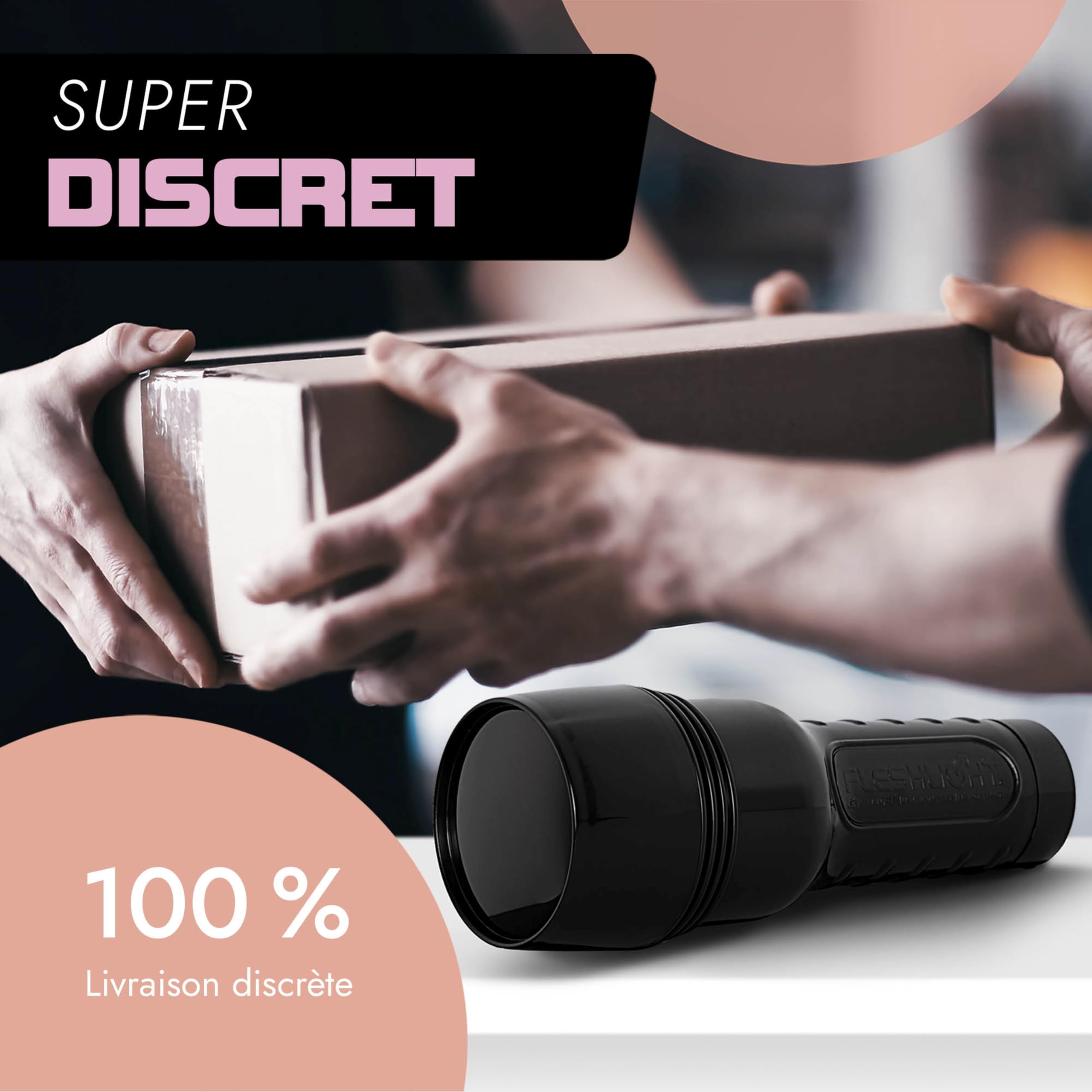 Fleshlight - Pink Lady Mini-Lotus - Masturbateur discret et stable en matériau SuperSkin réaliste