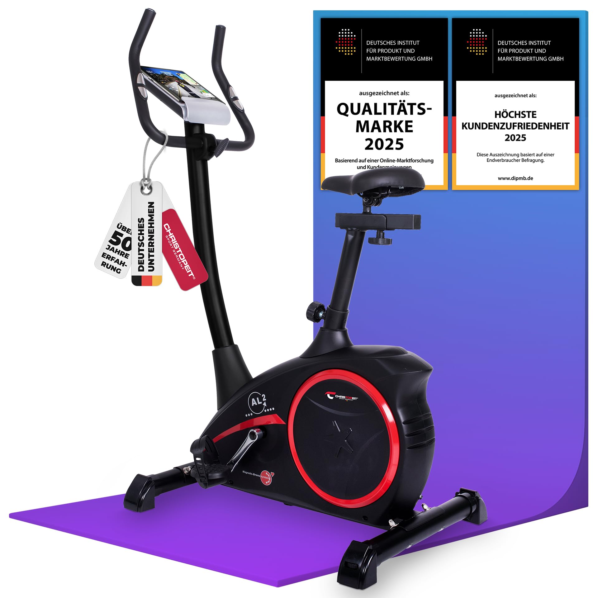 Christopeit Heimtrainer Fahrrad Ergometer AL 2 S Digital, bis 150kg