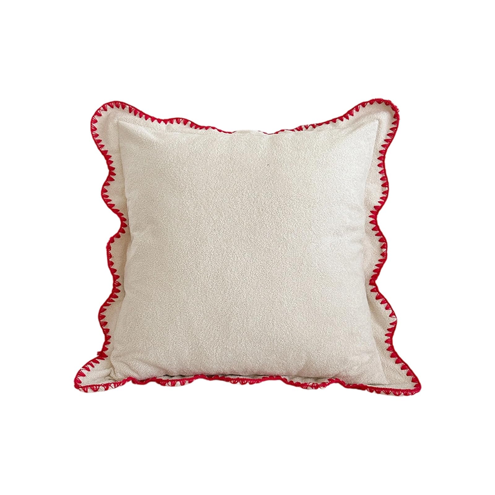 Cloud Plush Pillow Case Removable Edge Design Home Decor Accessories Soft Decorative Pillowcase