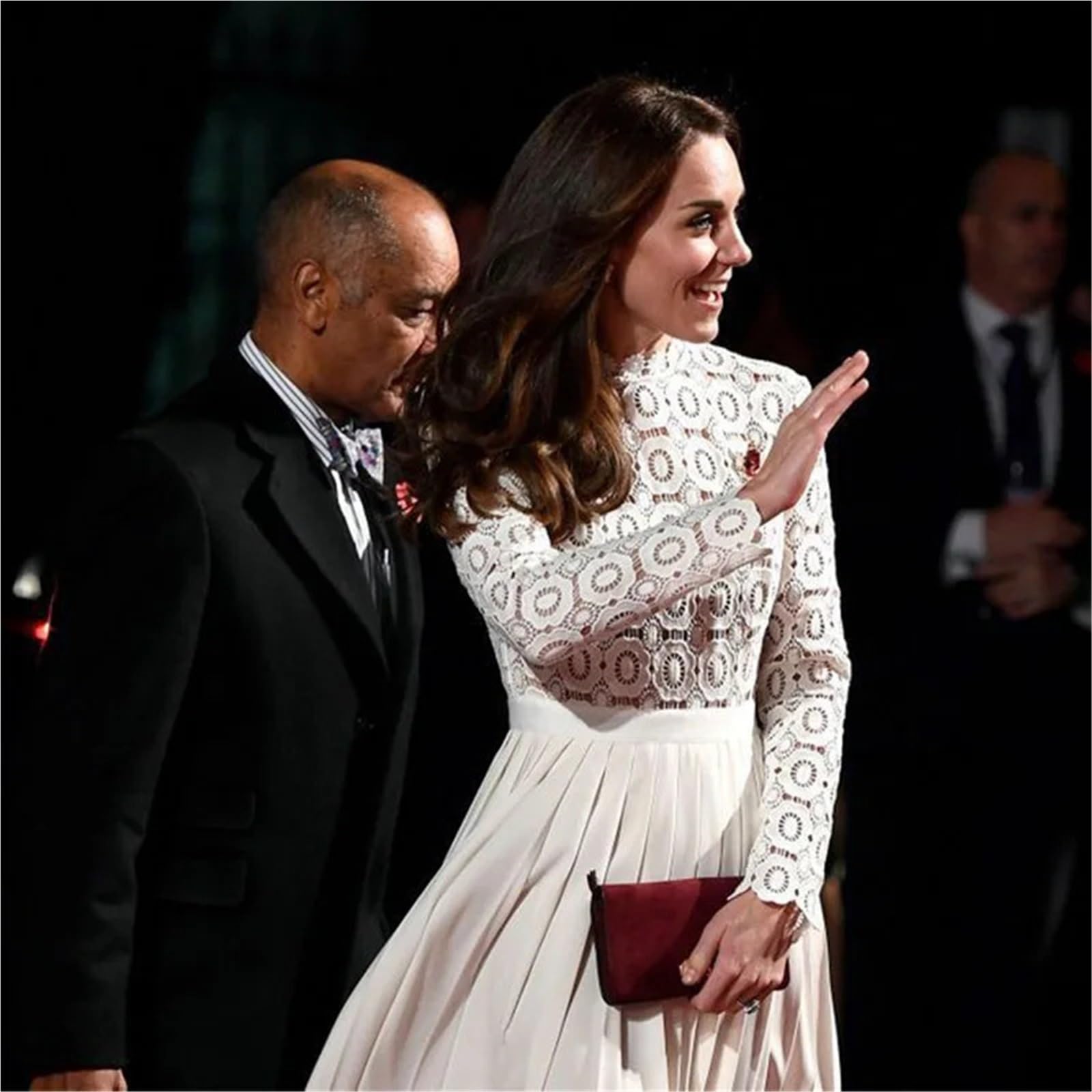 Vestiti Gravidanza Abito da Sera Premaman Bianco for Baby Shower, Foto di Sessioni di Gravidanza, Elegante Abito Lungo con Spacco Traforato A Maniche Lunghe Premama da Donna(S)