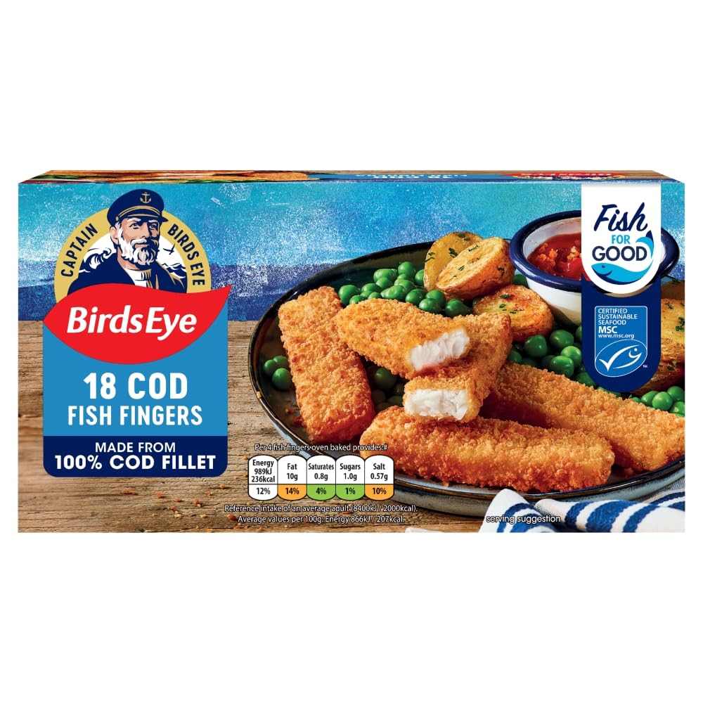 Birds Eye 18 Cod Fish Fingers 504g (Frozen)