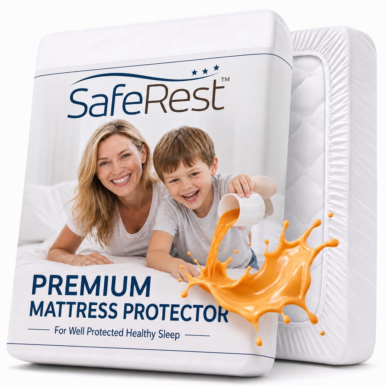SafeRest Waterproof Queen Size Mattress Protector