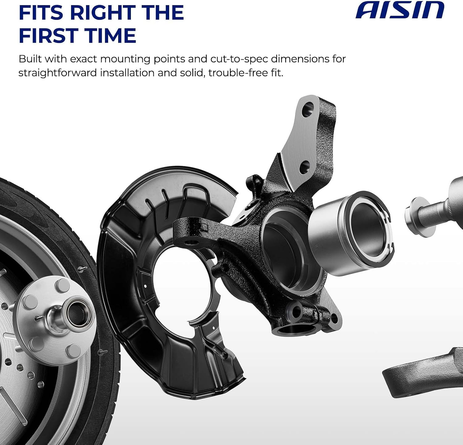 AISIN AFTERMARKET JSKT-00099 Front Left Steering Knuckle - Compatible with Toyota Highlander 2001-2003, Lexus NX300 2018-2020, NX200t 2015-2017, NX300h 2015-2020