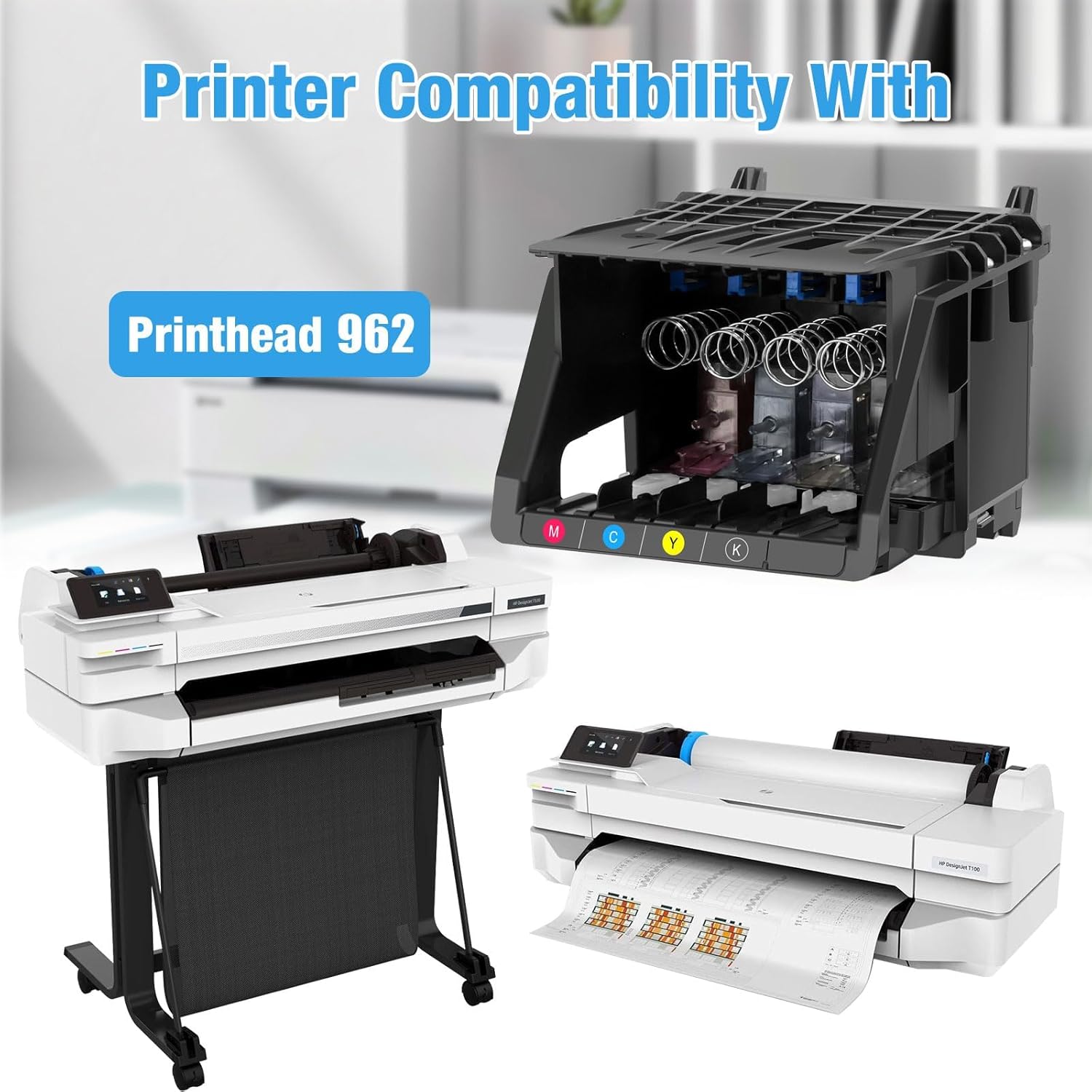 962 Print Head Replacement for HP OfficeJet Pro 9010e 9012e 9014e 9015e 9018e 9019e 9020e 9022e 9025e 9028e Printer 962 XL Large Pages printhead (with Chip) (962)