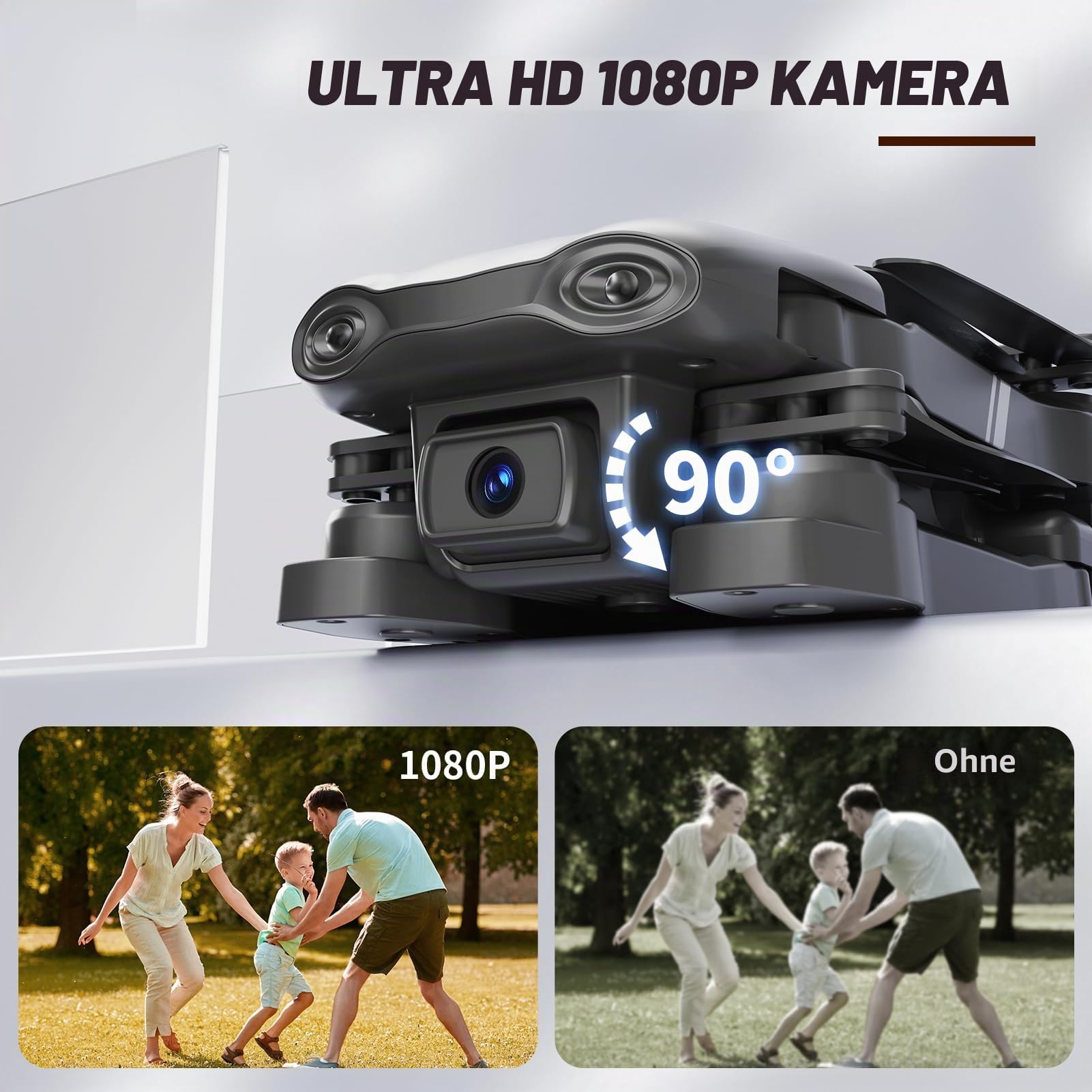 4DRC V13 Faltbar Drohne mit 1080P Kamera für Anfänger,Helikopter RC Quadcopter mit 2 Akkus,Flugbahnflug,Höhenhaltung,Headless Modus,3D Flips，One Key Start/Landung für Anfänger