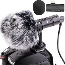 Nicama 3.5mmm Micrófono Universal para iPhone 6 7 8 9 10 11 12 13 14, DSLR Canon Nikon Sony Réflex Digitales Videocámaras Cámaras de Vídeo (No Para Canon T5, T6, T7)