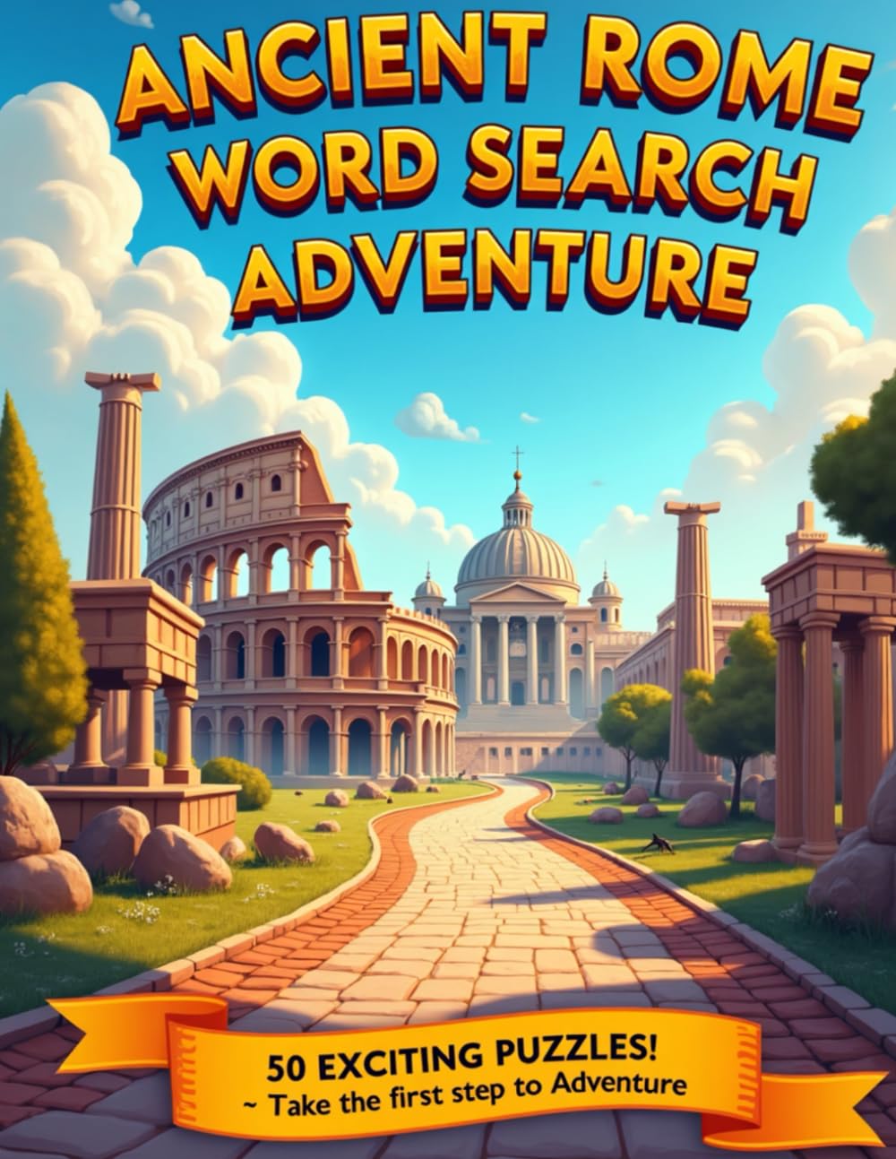 Ancient Rome Word Search Adventure: 50 Puzzles - From the birth of the empire to its demise. 8.5"x11". Large Print!