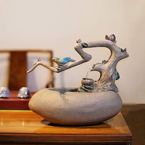 Miniatura 7 de Estatua china de feng shui, mesa de escultura de resina para interiores, decoración para el hogar, patio y accesorios, adornos de agua, relajación