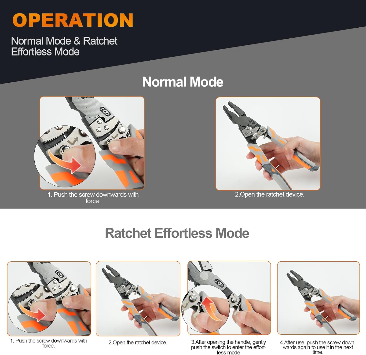 Ratchet Wire Plier - Cutting Pliers for Wire-Steel and Matel Wires, Forged from 55 steel, Locking Pliers Professional Handle