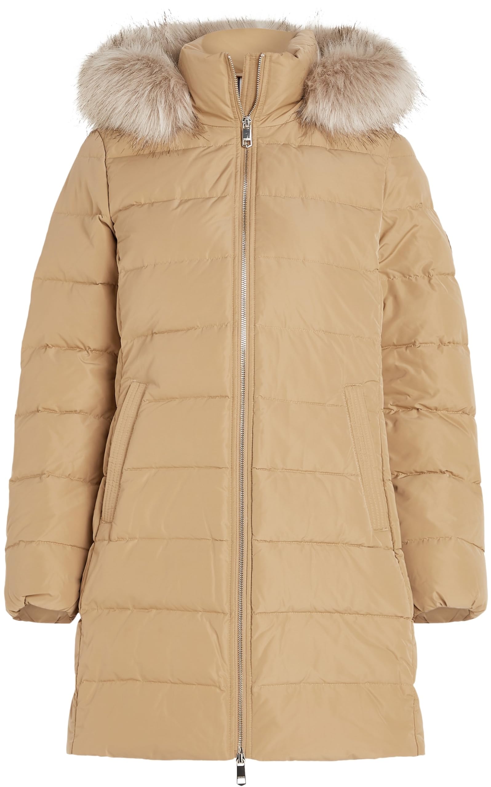 Tommy Hilfiger Abrigo de plumas Mujer Heritage Down Tyra Coat With Fur con bolsillos