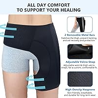 Vista 2 de Soporte de cadera para hombres y mujeres, soporte ajustable de compresión para la ingle, soporte de cadera para alivio del dolor de ciática