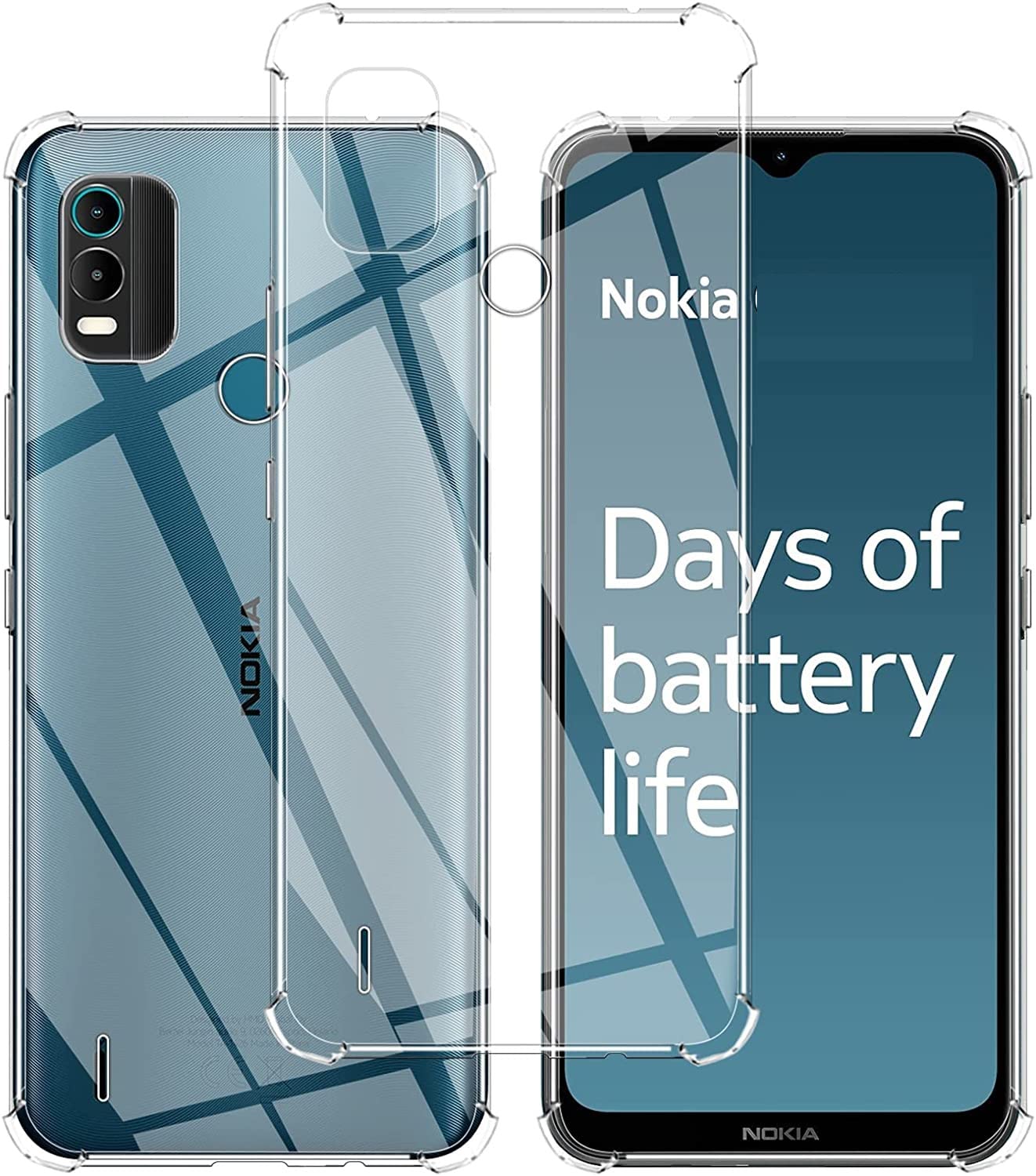 For Nokia G22 Case, Clear Silicone Shockproof Gel Phone Cover