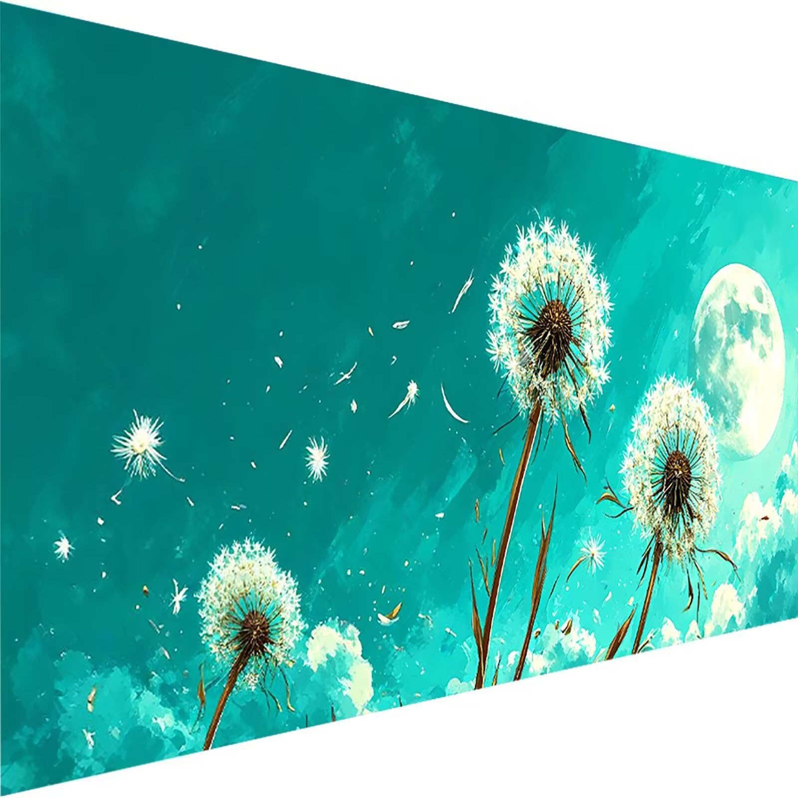 Malen nach Zahlen Kinder Löwenzahn Malen Nach Zahlen Erwachsene, Geschenke für Mädchen Junge Bastelset Set, Malen nach Zahlen Mond | Malen nach Zahlen Ohne Rahmen, (60x120cm) Bastelset Erwachsene 4-2