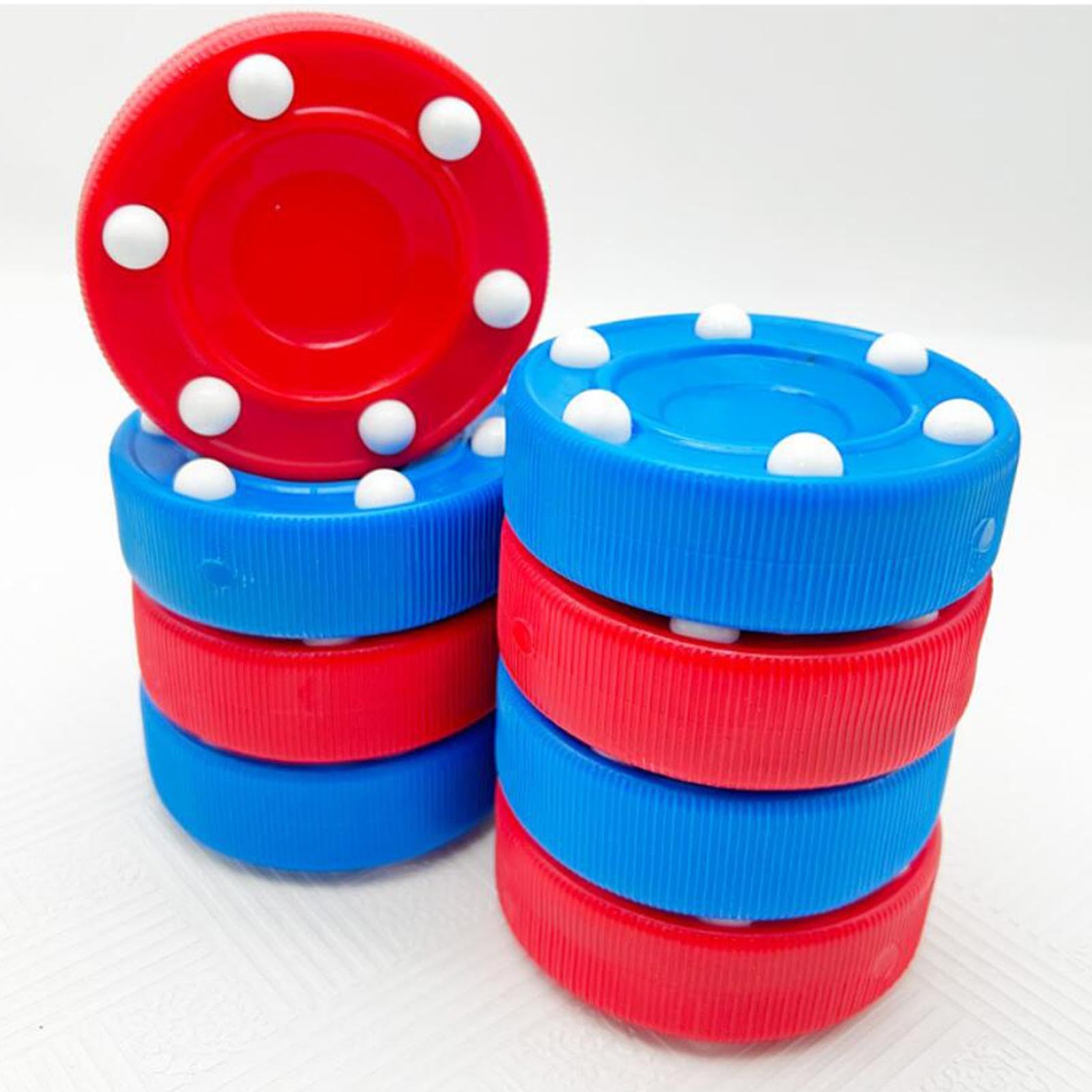 QSTDGVPW Hockey Puck Street Ice Roller Training Aid Floor Training Ball for Game Practicing, Red