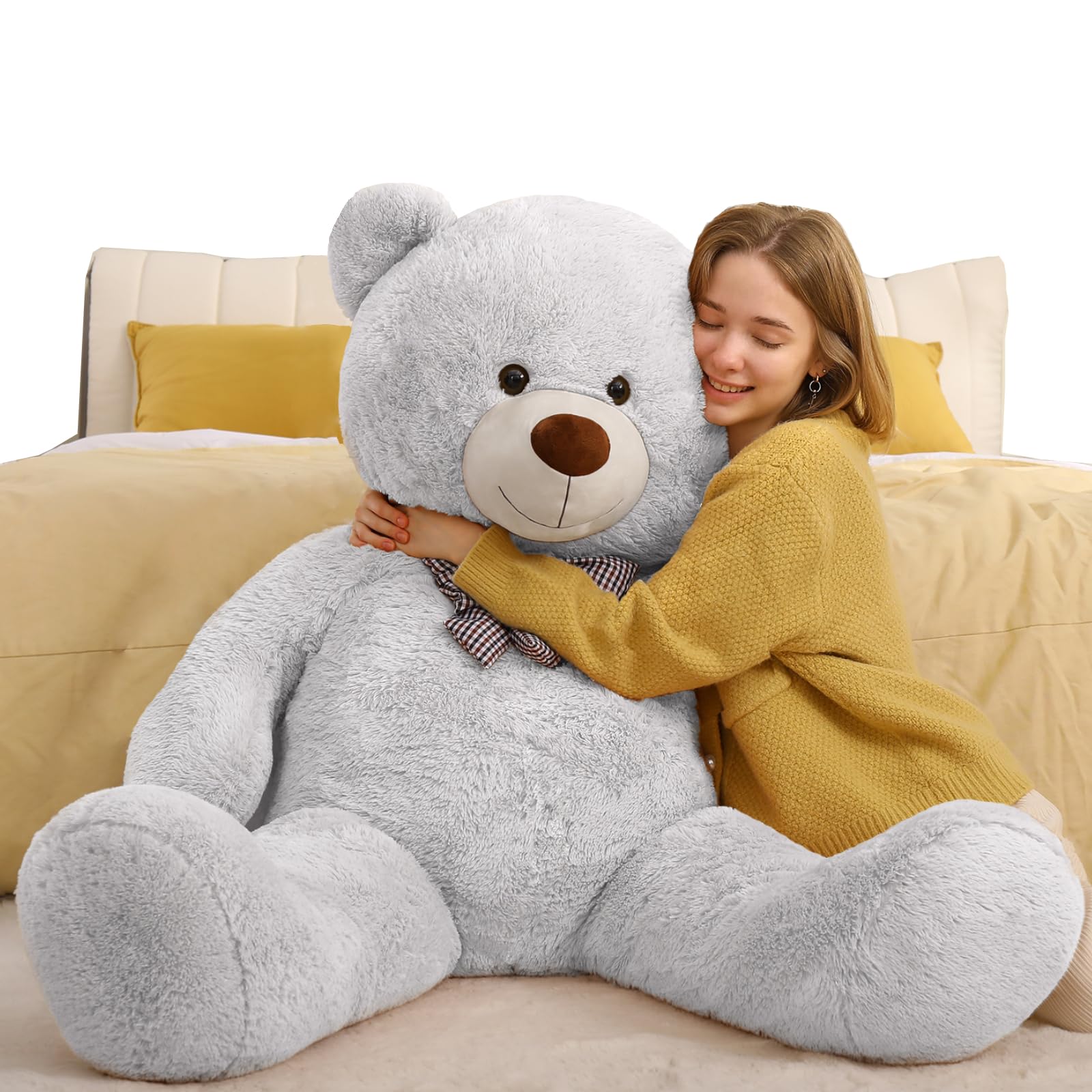 Toys Studio Giant Teddy Bear Plush Toy for Girlfriend or Kids 47" (Gray)