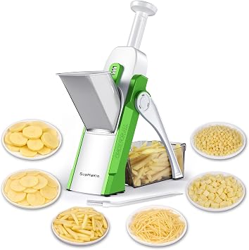 SupMaKin Safe Mandoline Vegetable Slicer,Potato Slicer Adjustable 1-8 mm