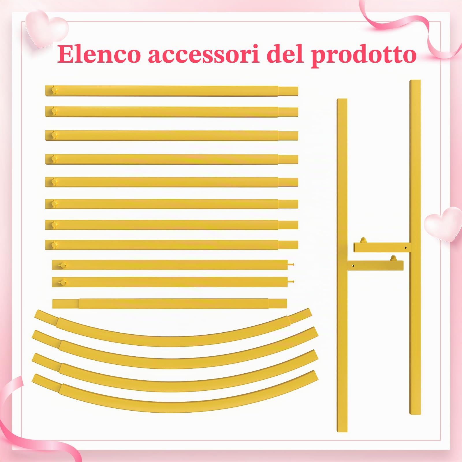 Wokceer Supporto per arco di nozze, sfondo quadrato in metallo nero da 2m, per cabina fotografica, per interni ed esterni, festa di compleanno, decorazione floreale per giardino