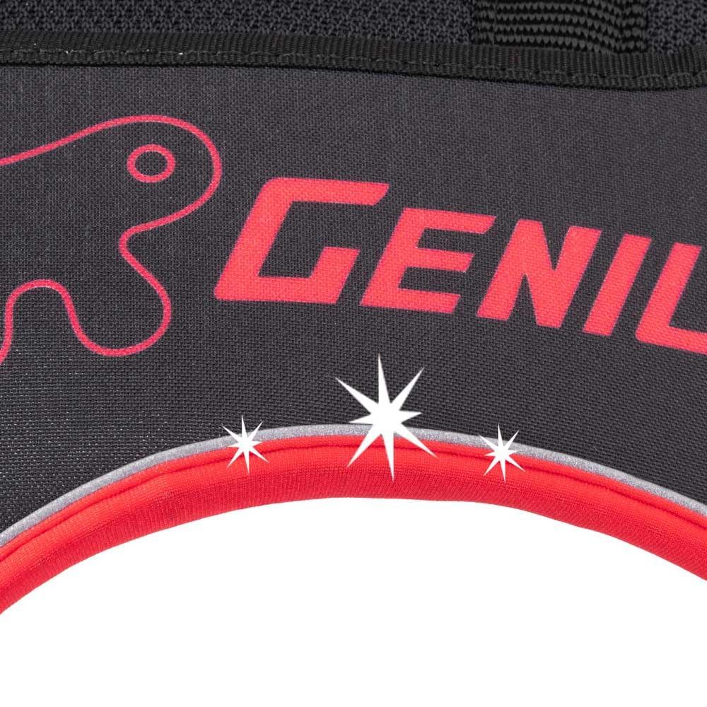 Ferplast Arnes Perro Pequeño Genius Small, Reflectante, Transpirable, Ajustable, Cierre Magnetico Seguro con Hebilla Rápida, Arnes para Perros, Suave Acolchado, Rojo