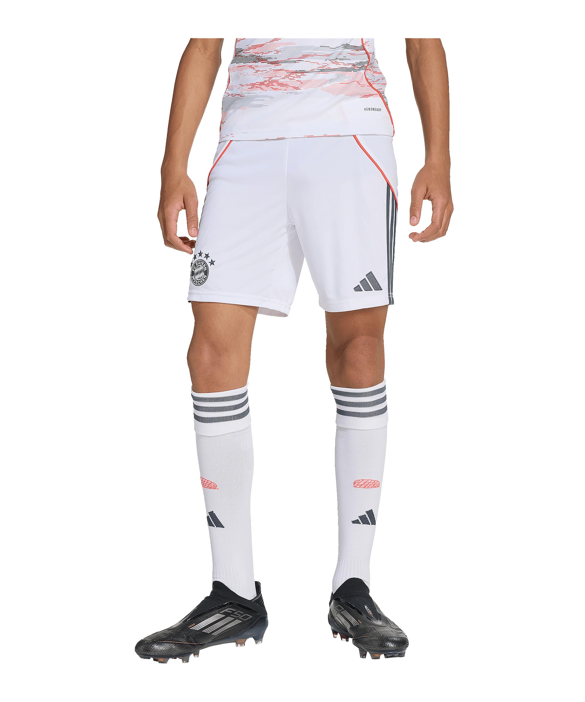 adidas Performance FC Bayern München Short Away 2025/2026 Kids Weiß Weiss, 128 Kinder