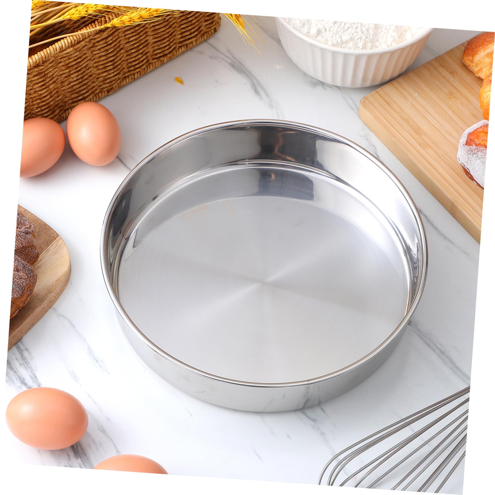 Gatuida Molde Fácil Limpieza 2 Piezas Redondo de Pasteles Acero Inoxidable para Distribución Uniforme del Calor y para Repostería