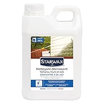 STARWAX – Detergente Sgrassante per Tetti, Muri, Pavimenti Esterni – Superpotente – Pulisce Grassi, Fuliggine e Muschio – Compatibile con Idropulitrici – Prodotto in Francia – 2L – 1000m²
