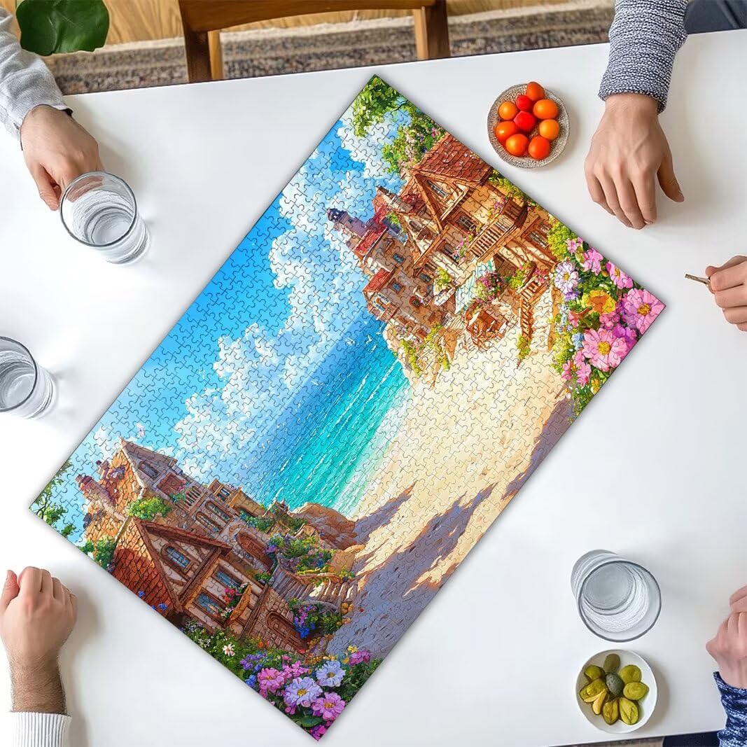 Puzzle 2000 Piezas, Puzzle Playa de Madera para Adultos, Regalos -2500
